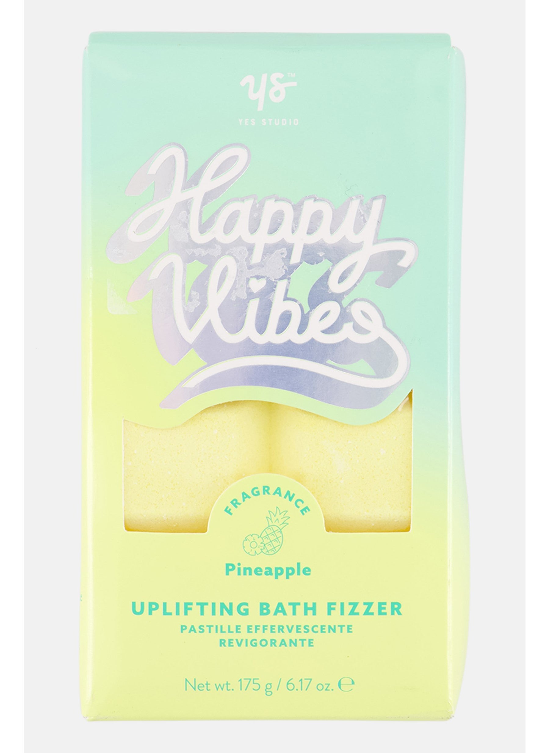 Happy Vibes Pineapple Uplifting Bath Fizzer, Yellow