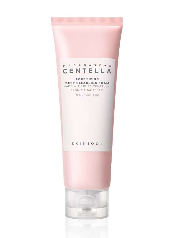 Madagascar Centella Poremizing Deep Cleansing Foam 4.22 fl.oz, 125ml, Remove Pore-Clogging Debris Pink