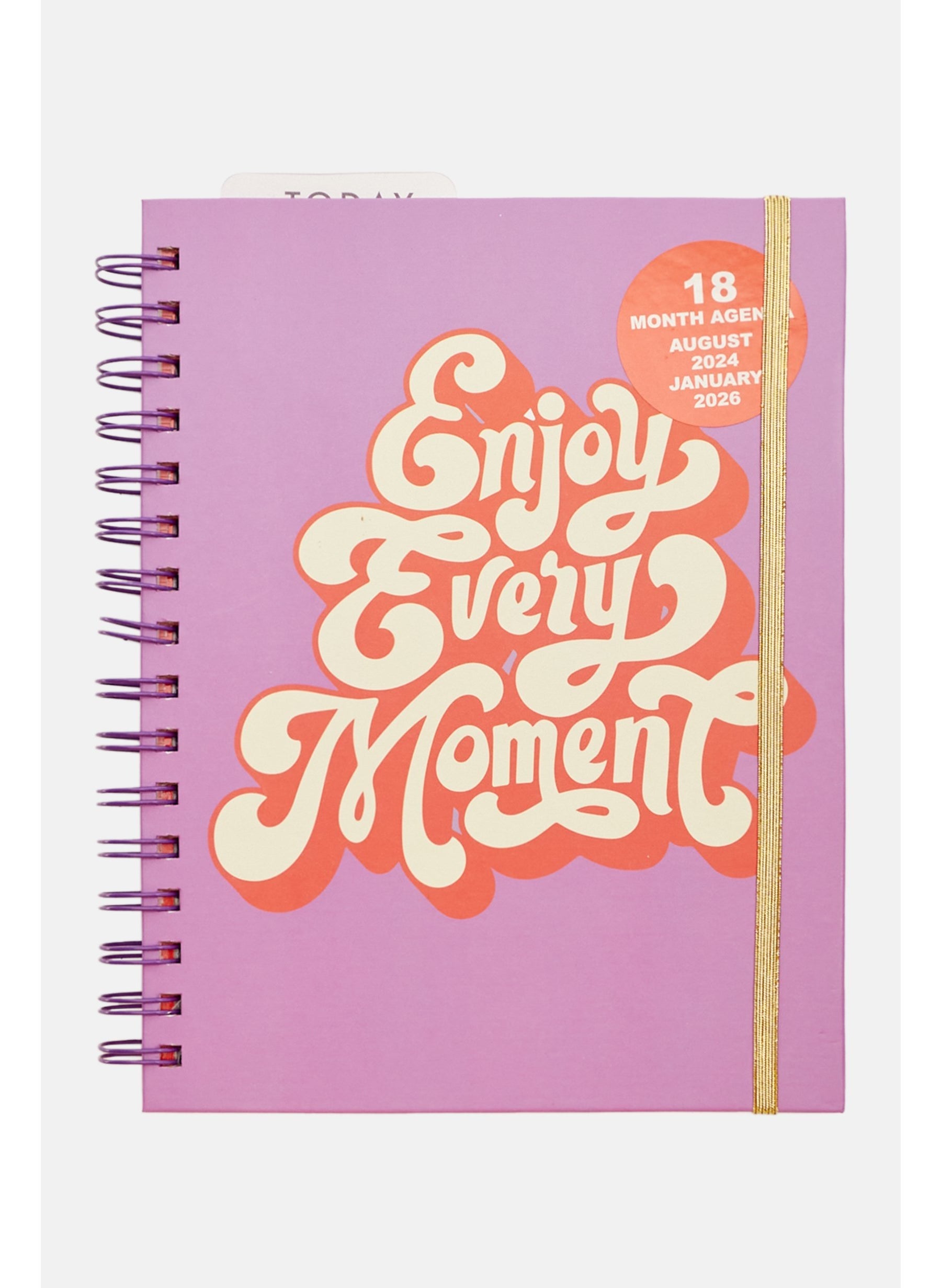 18 Month Agenda Calendar, Purple/Red