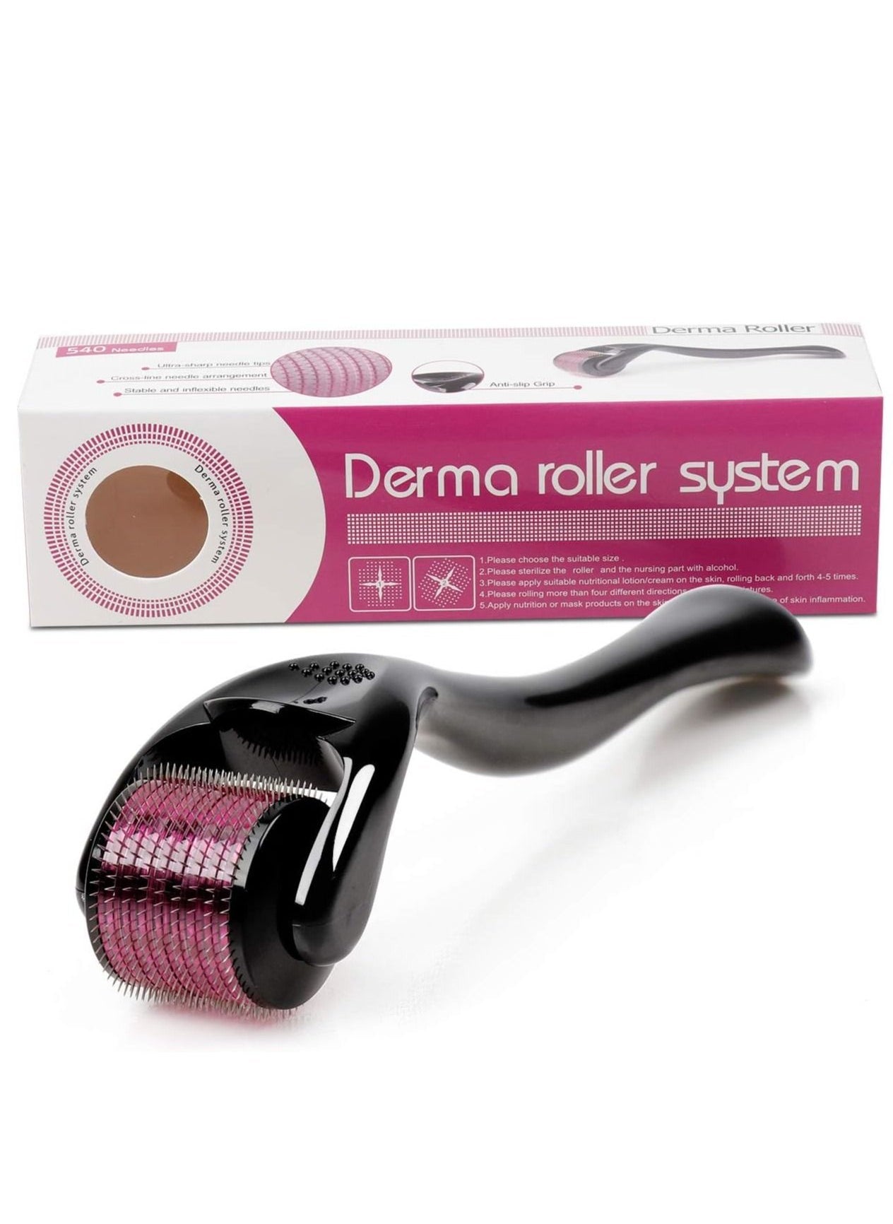 Derma Roller 0.5 Microneedle for Face Body Skin Regeneration Facial Dermarolling for Beard Hair Regrowth 0.5mm Micro Needling for Wrinkle Stretch Marks Scar Cellulite Women Men