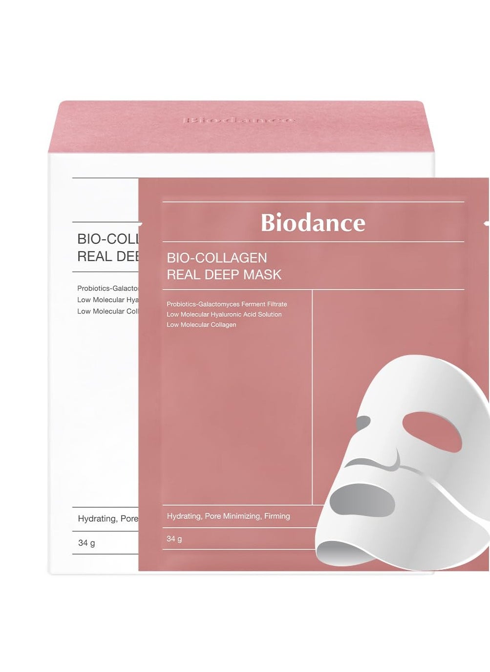 BIODANCE Bio-Collagen Real Deep Mask, Hydrating Overnight Mask, Pore Minimizing, Elasticity Improvement, 34g x4ea