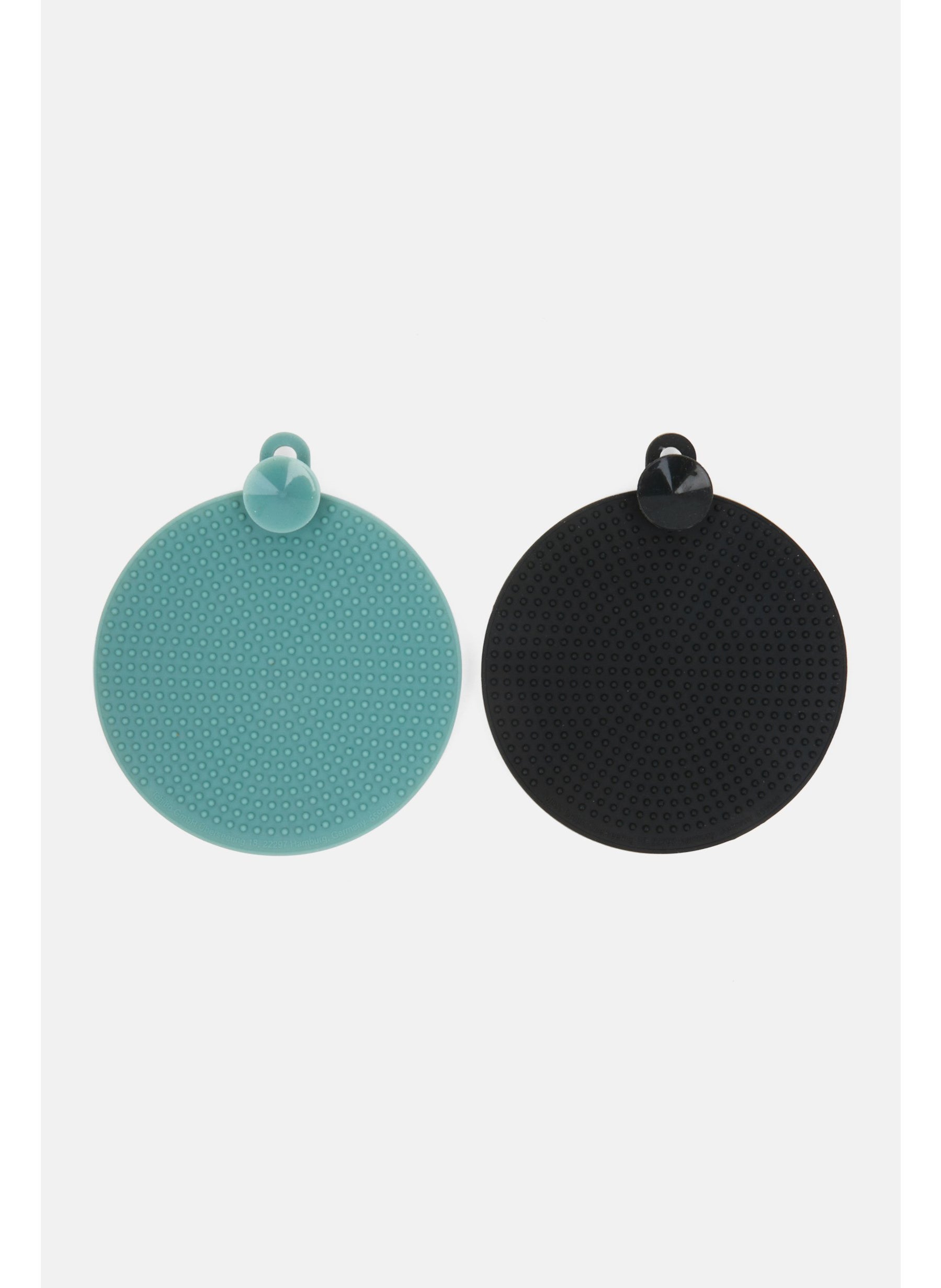 2 Pack Silicone Dishwashing Pad, Green/Black