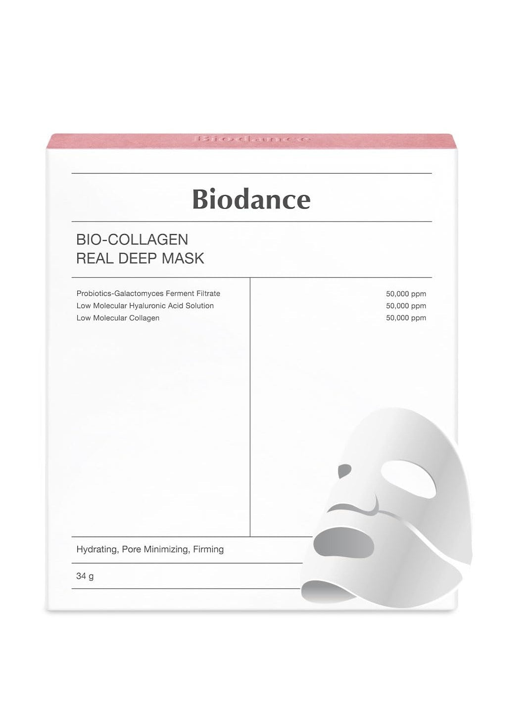 BIODANCE Bio-Collagen Real Deep Mask, Hydrating Overnight Mask, Pore Minimizing, Elasticity Improvement, 34g x4ea - Packaging may vary