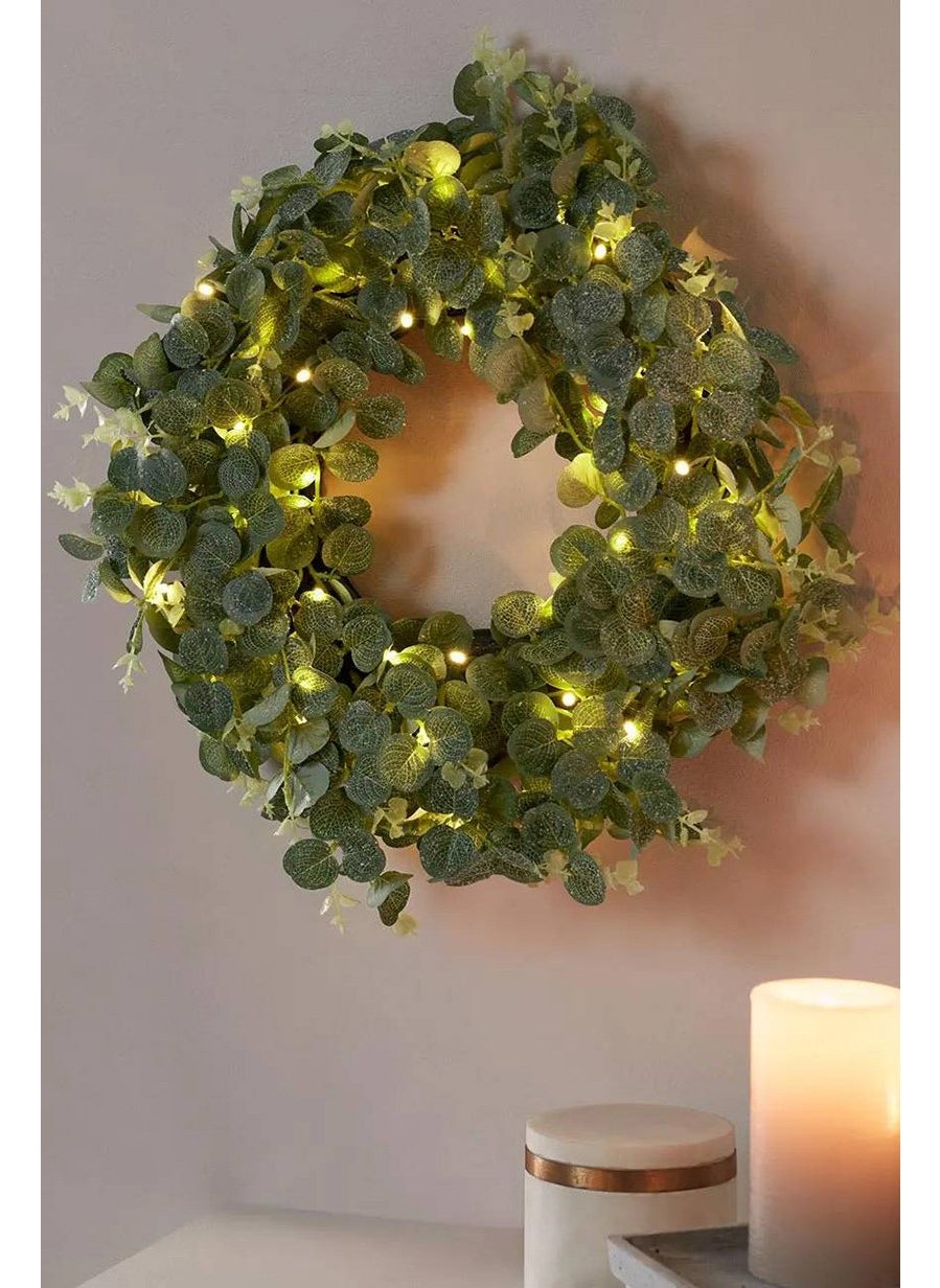 LED Decorative Wreath, Green