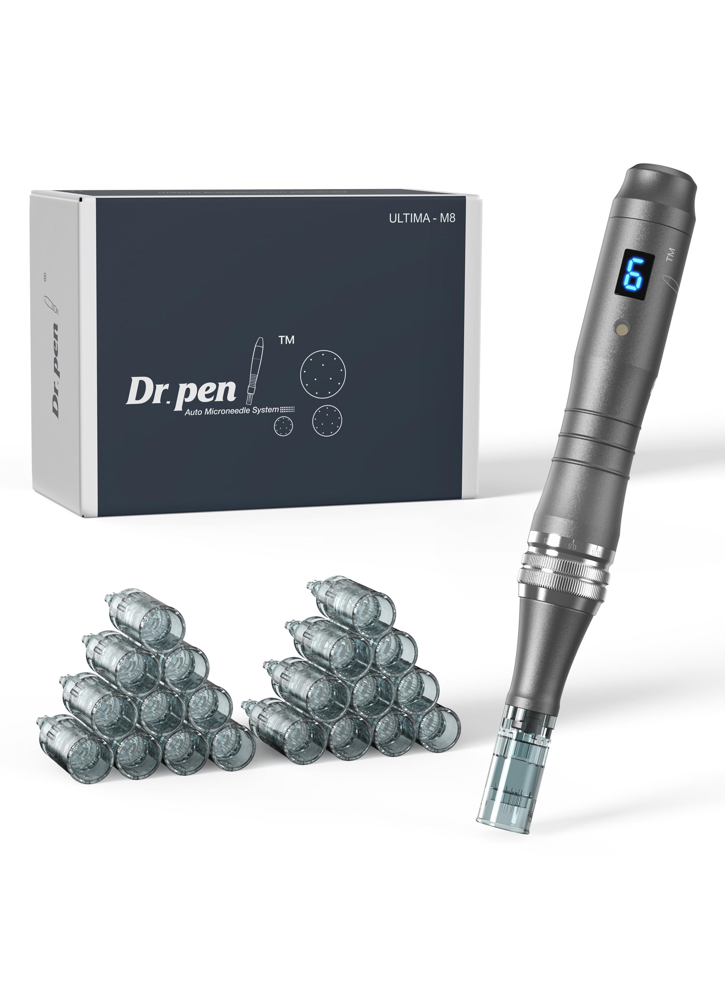 Dr Pen Ultima M8 Professional Microneedling Pen - Cordless Derma Auto Pen - Best Face and Body Skincare Kit with 20pcs 36 Needles