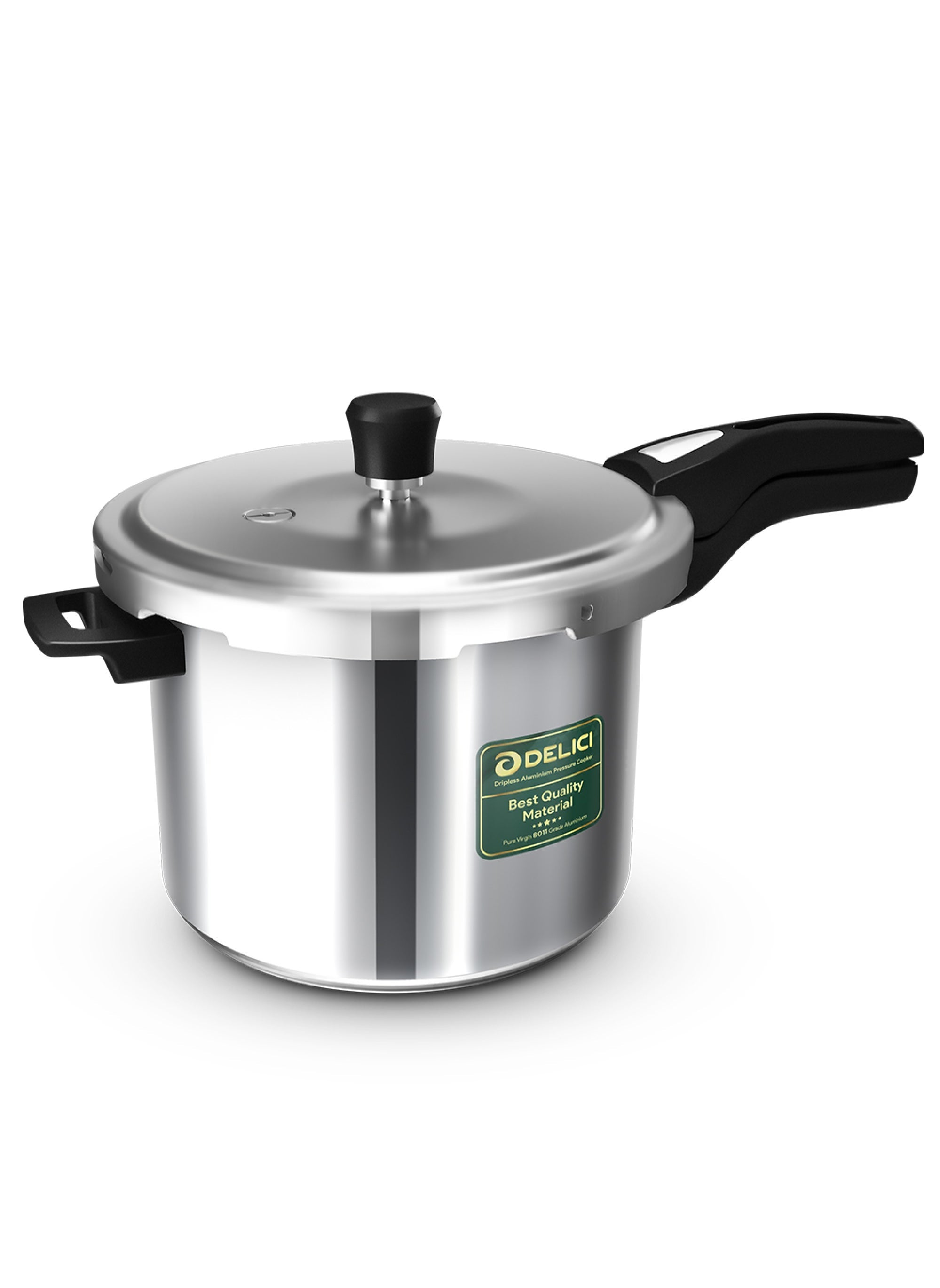 Dripless 5-Litre Pressure Cooker (ADPC5E) - Premium Virgin Aluminium, Smart Spillage Control, High Thermal Heating, Quality Regulator, Leak-Free Lid, Heat-Proof Handle, Anti-Bulging Bottom