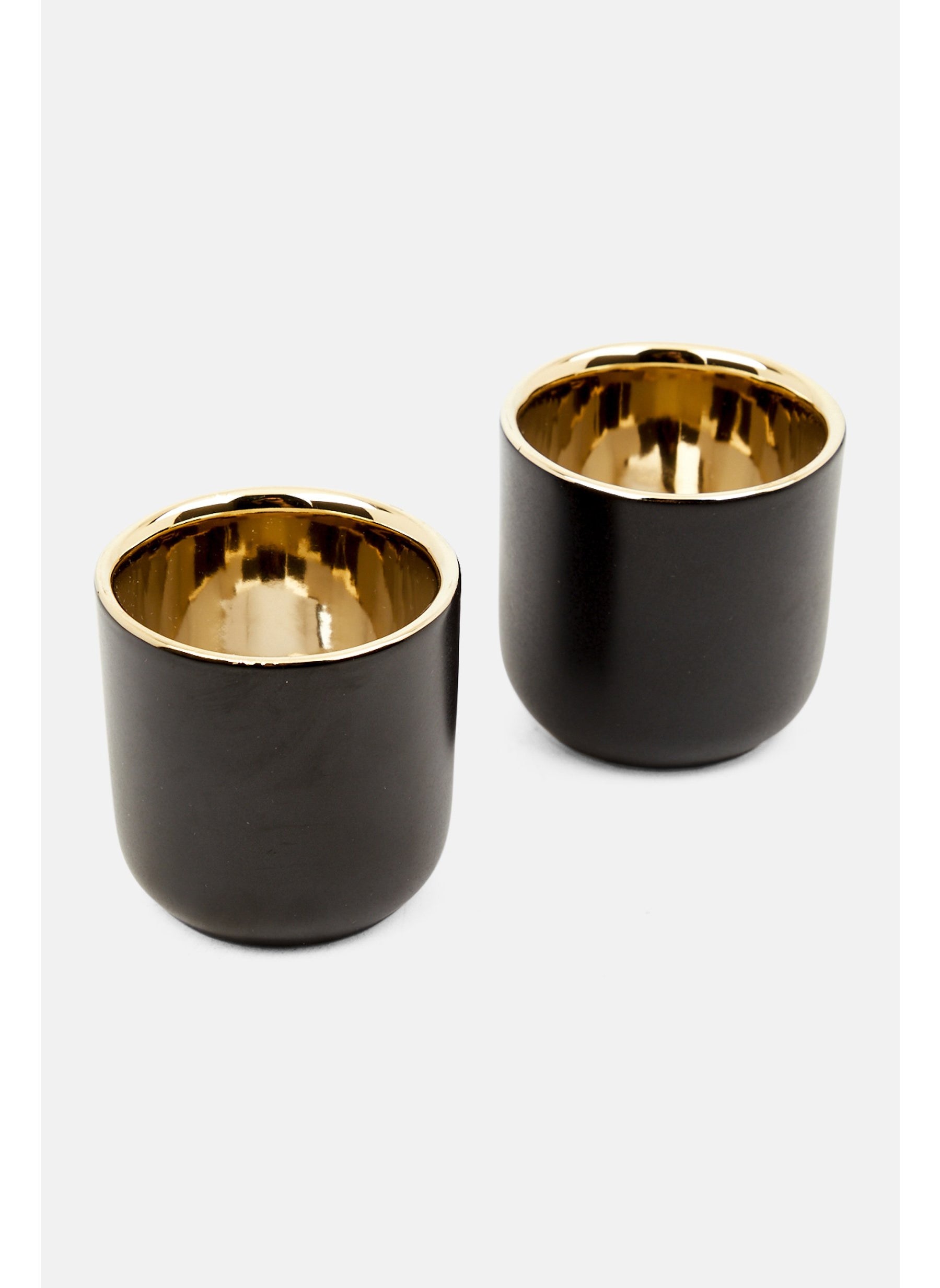 2 Pcs Double Wall Mug Set 70 ml, Black