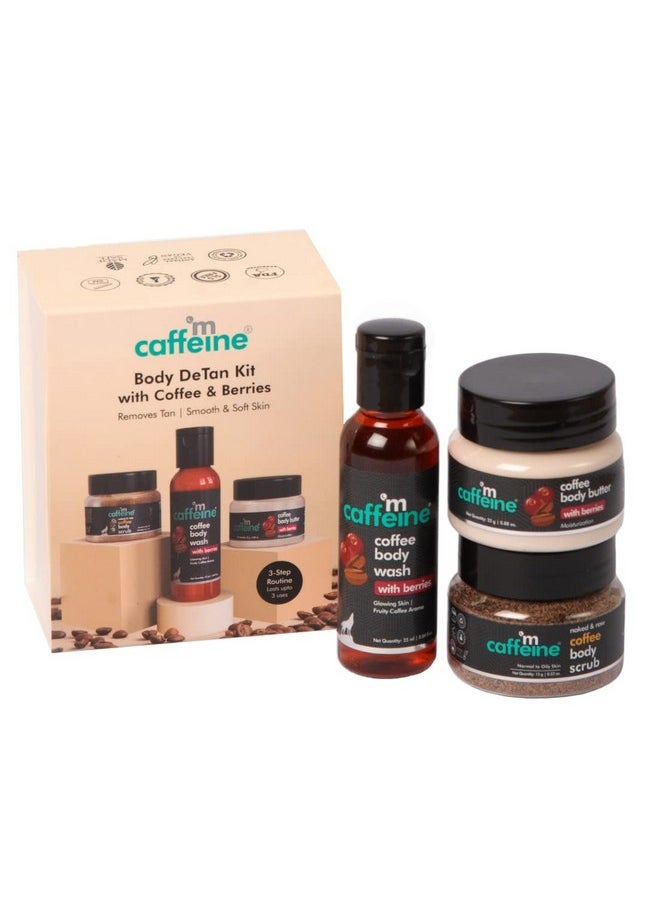 Mcaffeine Body Care Gift Set With Berries Body Wash Body Scrub & Body Butter | Gift Set For Men And Women | Fathers Day Gift Box With 3 Travel Sized Premium Mcaffeine Products