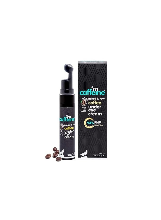 mCaffeine Coffee Under Eye Cream Gel for Dark Circles Puffiness Fine Lines