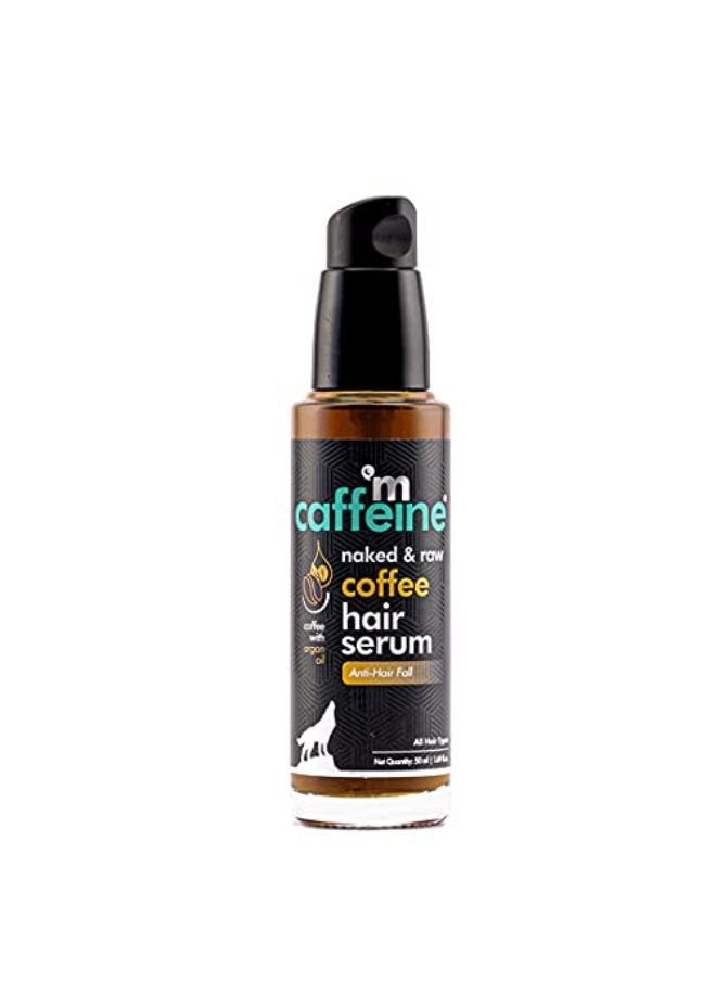 Frizz Control Coffee Hair Serum (50Ml) | With Walnut & Argan Oil | Controls Hair Fall & Strengthens Hair Strands | For Men & Women | Lightweight, Non-Sticky & Sulphate Free