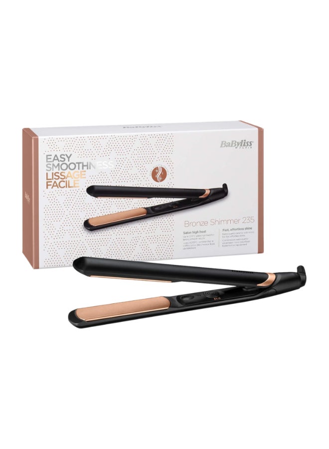 Hair Straightener | 28mm Wide Plates For Efficient Styling | Advanced Ceramic And Nano Quartz Technology Wih Fast Heat-up Time | Lightweight And Ergonomic Design | ST598SDE Black/Bronze