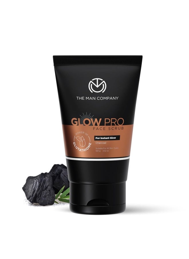 Glow Pro Face Scrub for Skin Brightening - 100ml | Deep Cleansing | Removes Blackheads, Excess Oil, Dirt & Impurities | Paraben & SLS Free | All Skin Types