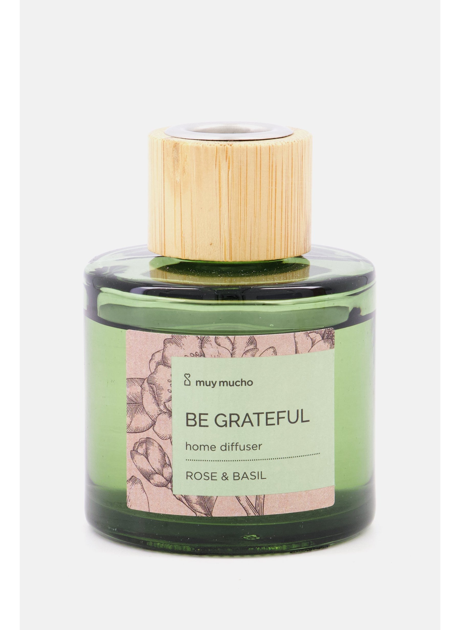 Rose And Basil Diffuser 100ml, Green