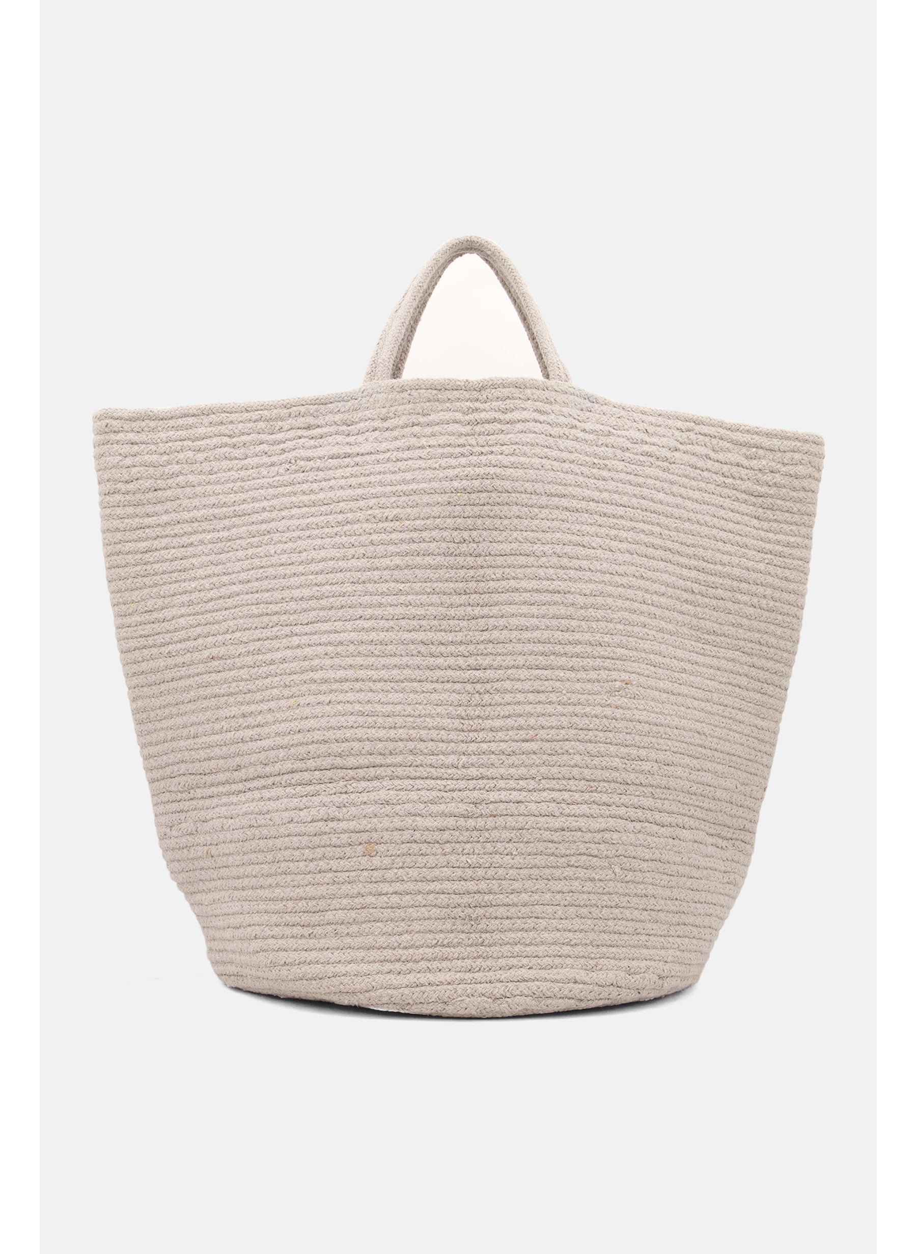 Jute Basket With Handles 35 x 45 cm, Grey