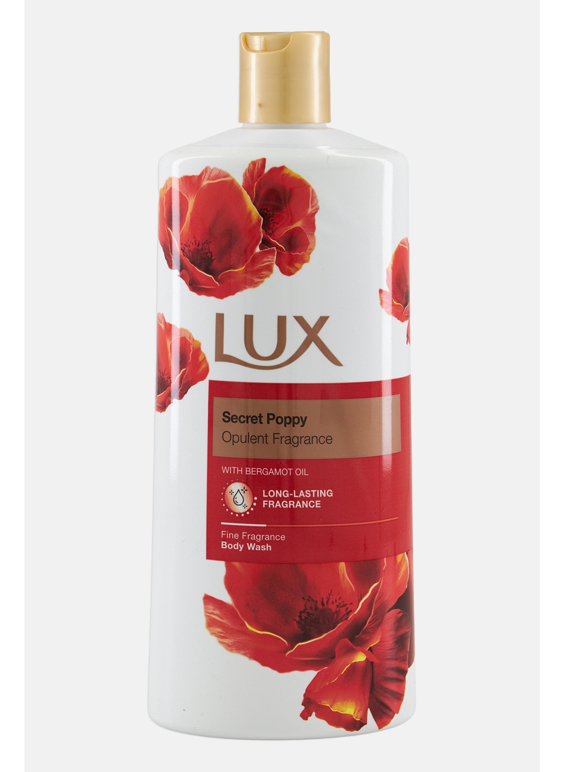 Secret Poppy Body Wash with Bergamot Oil 600ml, Red