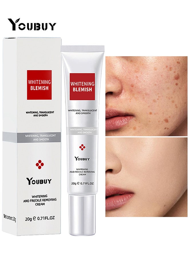 Whitening And Freckle Removing Cream, Dark Spot Corrector Remover Cream Whitening Moisturizing Brighten Complexion Improving Skin Barrier 20G