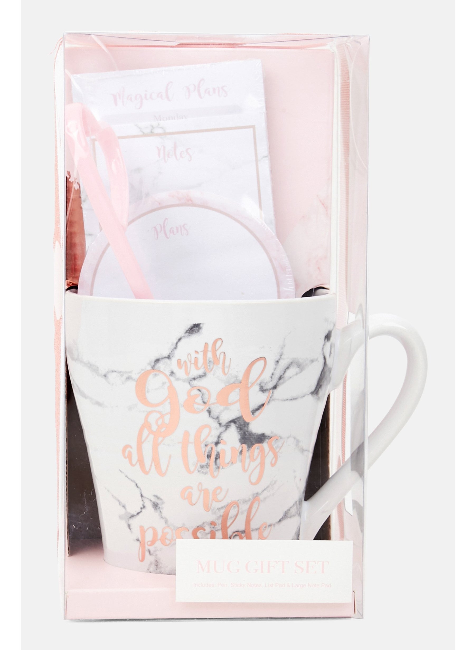 Mug Git Set Graphic Print, Grey Combo