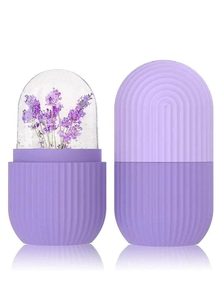 Silicone Ice Face Roller Contour and Shrink Pores Remove DarkCircles and Massage Skin - Purple