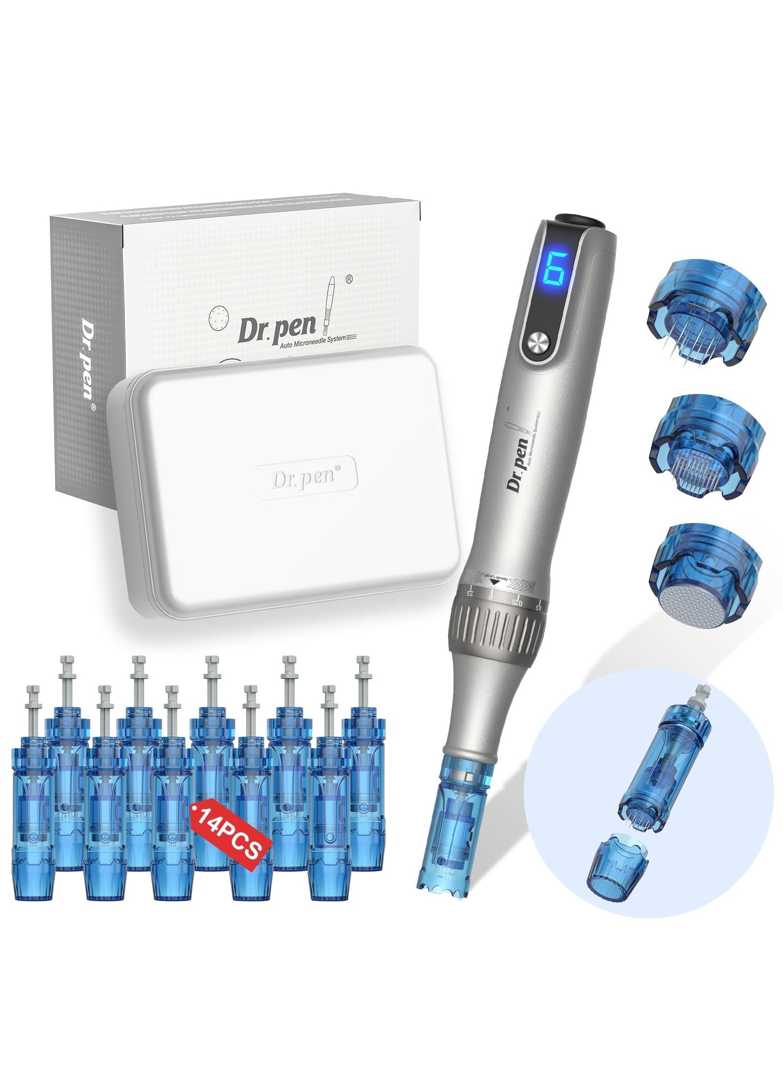 Revolutionize Your Skincare Routine with the Latest Dr.pen M8S Cordless Microneedling MTS Derma Pen - Includes 12 Original Cartridges