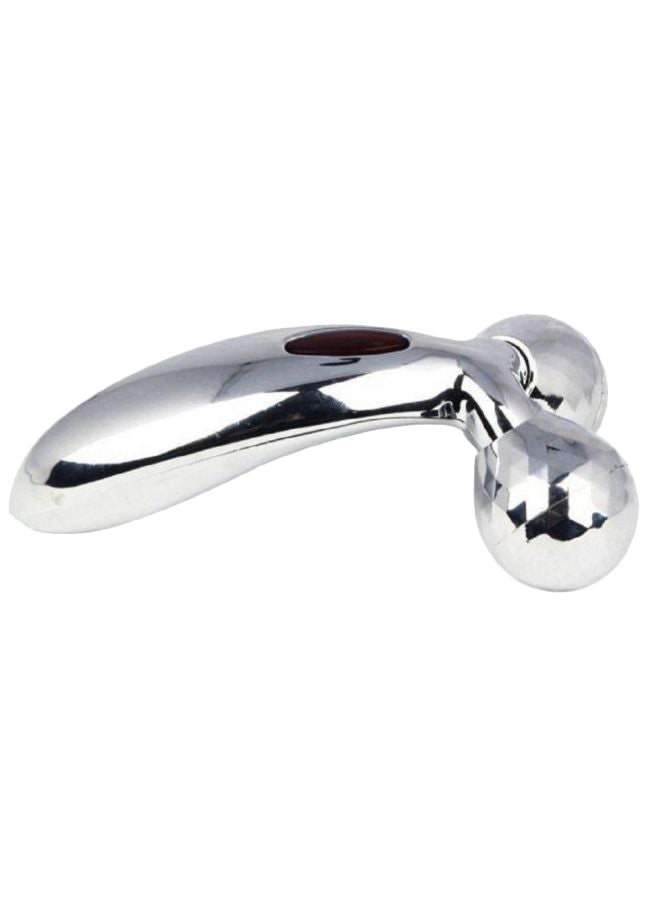 Y-Shape Face Roller 3D Massager Silver