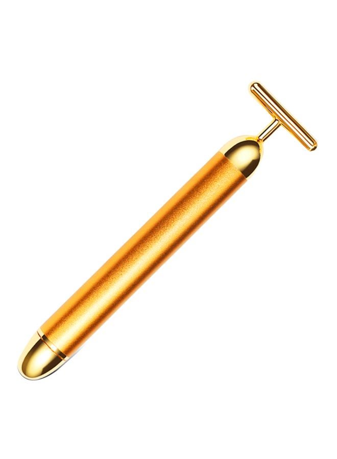 Metal Anti Wrinkle Face Massager Gold 14.5x3.1x1.6cm