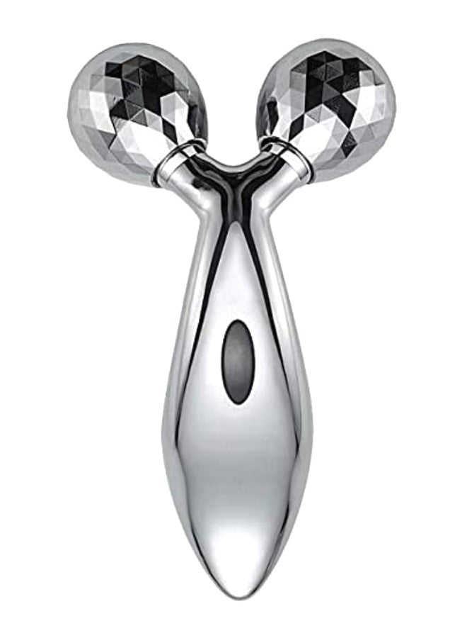 360-Rotatable Facial Slimming Massager Silver 14cm