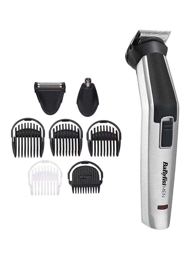 8-In-1 Multi-Trimmer | Easy-To-Use Design | Titanium Blades For Precise Cutting | Cordless Operation | 60 Mins of Runtime | Washable Cutting Heads MT726SDE Silver/Black/White