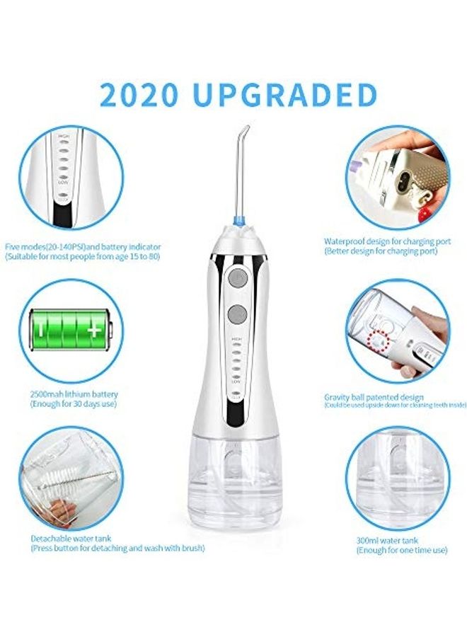 Cordless Water Dental Flosser White/Black