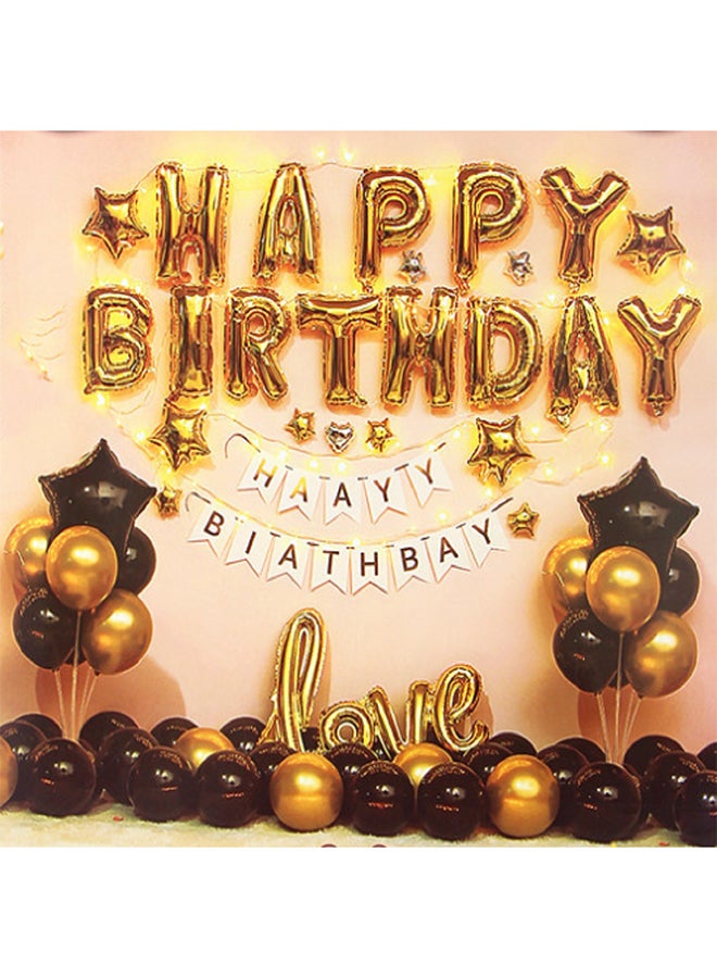 Happy Birthday Design Romantic Party Balloon Decoration Set