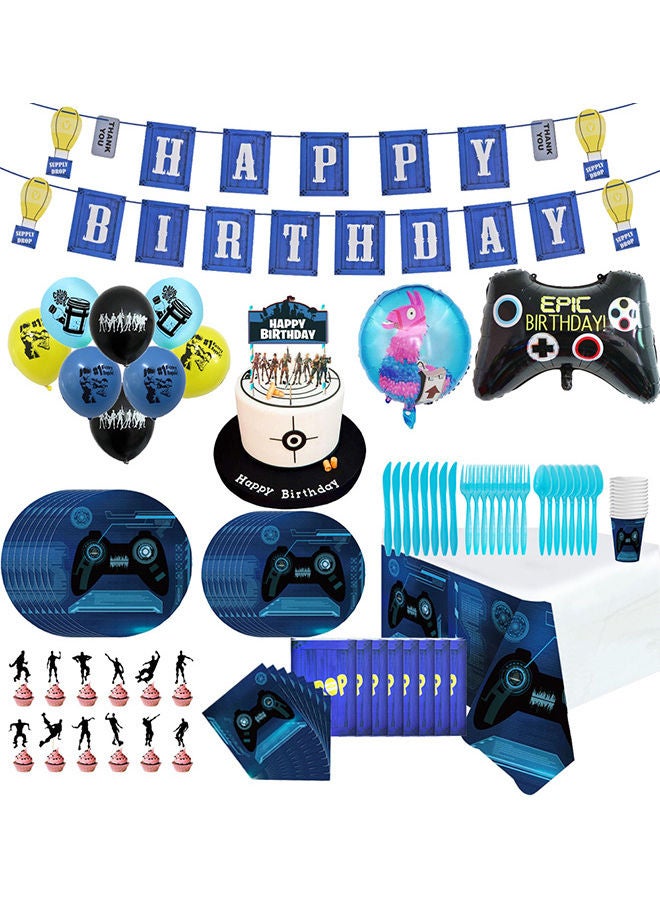 85-Pieces Fortnite Game Party Supplies Happy Birthday Set