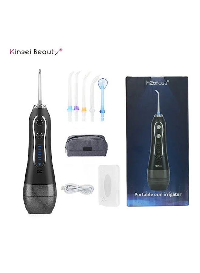 Portable Oral Hygiene Dental Water Flosser Black 300ml