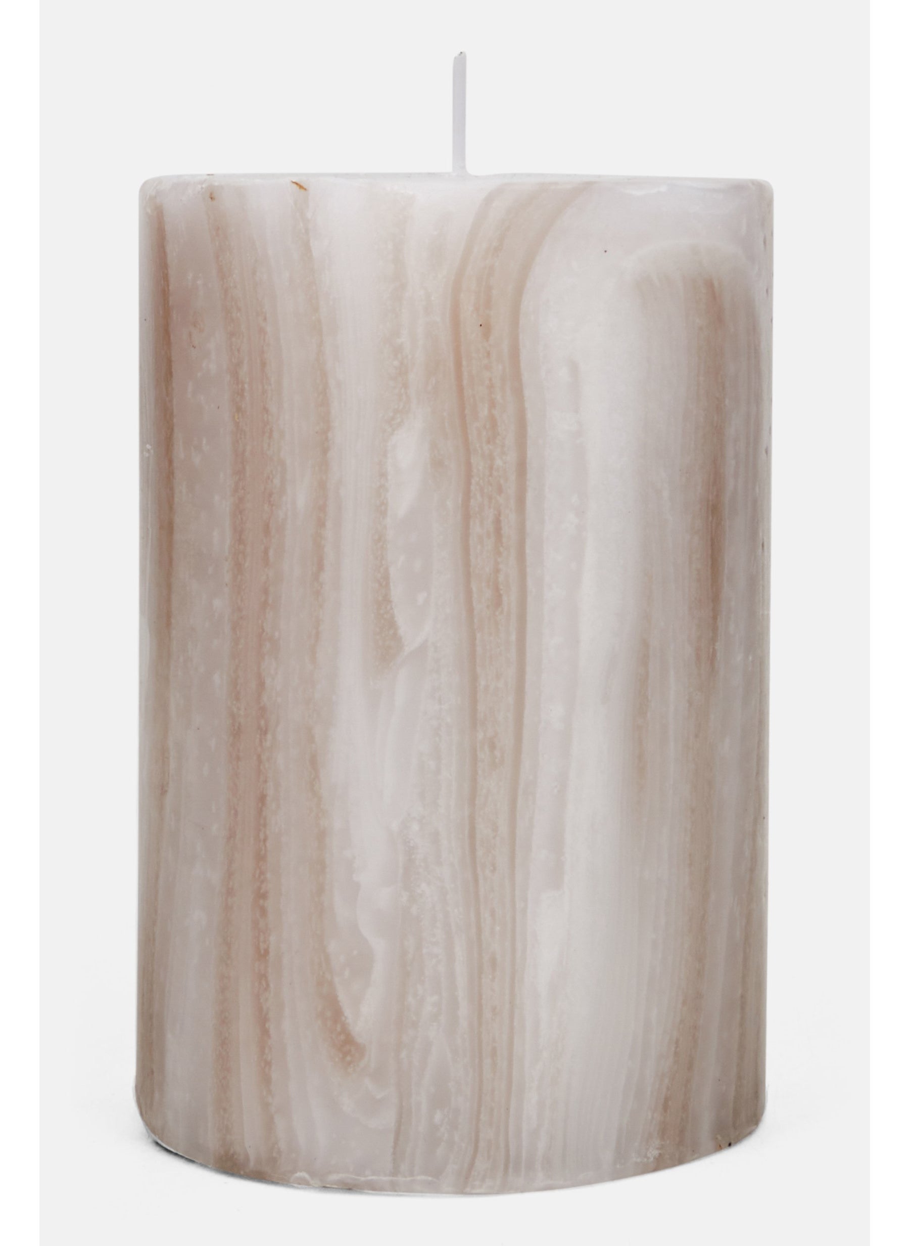 Marble Effect Candle, White/Light Grey