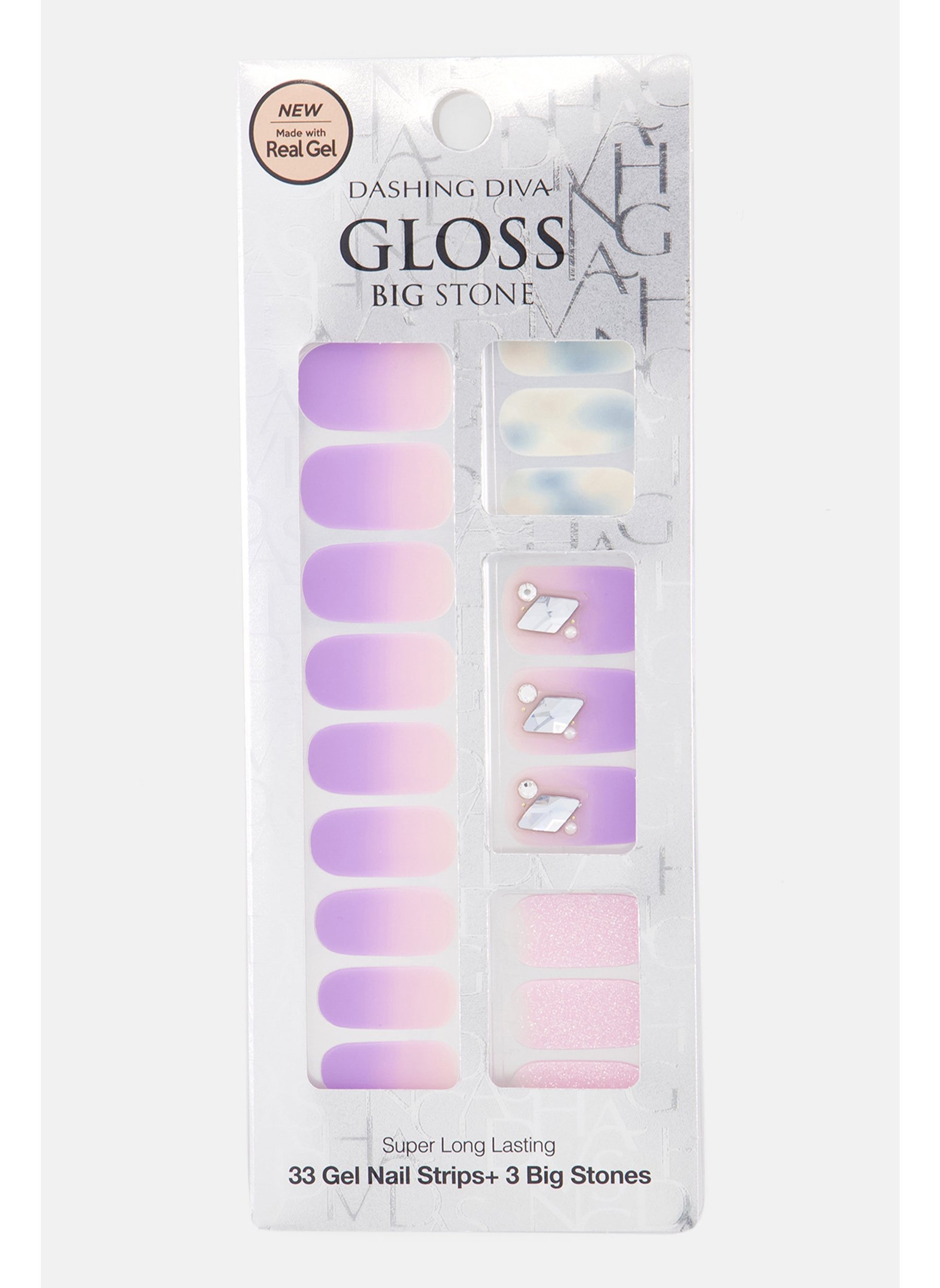 Gloss Big Stone Ultra Shine Gel Nail, Purple