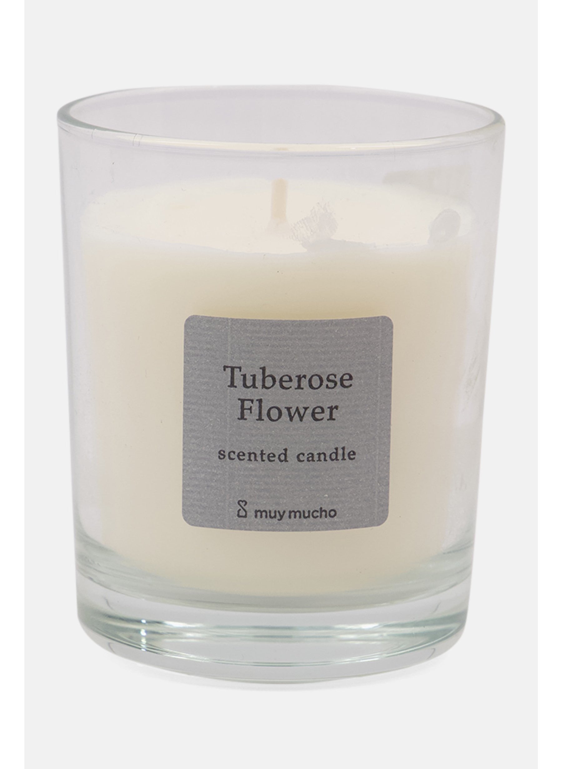 Tuberose Flower Scented Candle, White