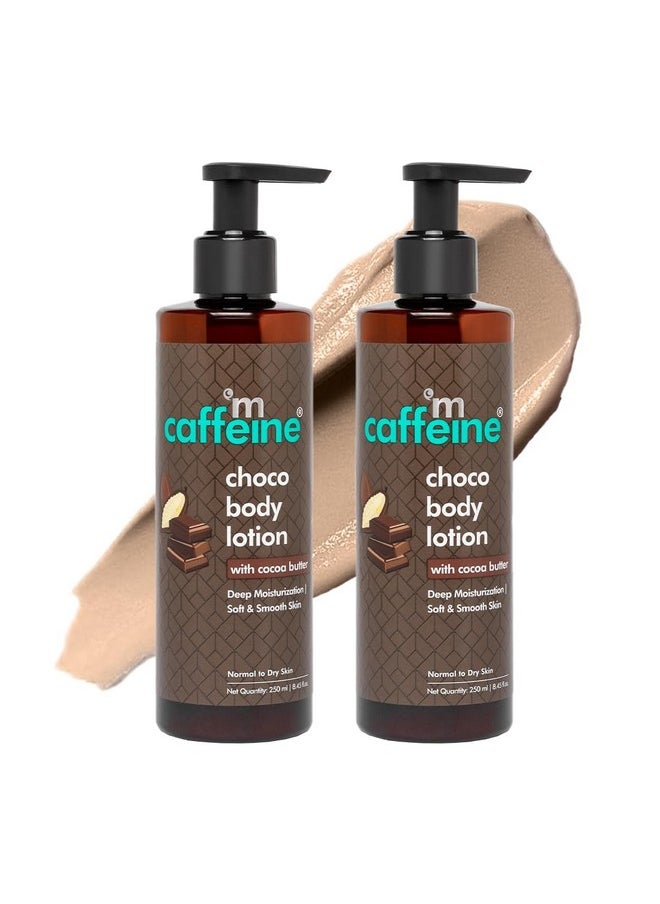 Deep Moisturizing Choco Body Lotion For Dry Skin (Pack Of 2) | All Season Moisturizer For Body With Cocoa Butter & Shea Butter | Nonsticky Body Lotion For Women & Men (500Ml)