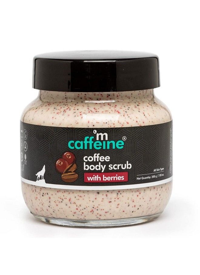 Creamy Coffee Body Scrub With Berries For Soft & Moisturized Skin ; Mildly Exfoliates For Tan Removal ; Exotic Coffeefruit Aroma ; Body Scrub For Women & Men 200G