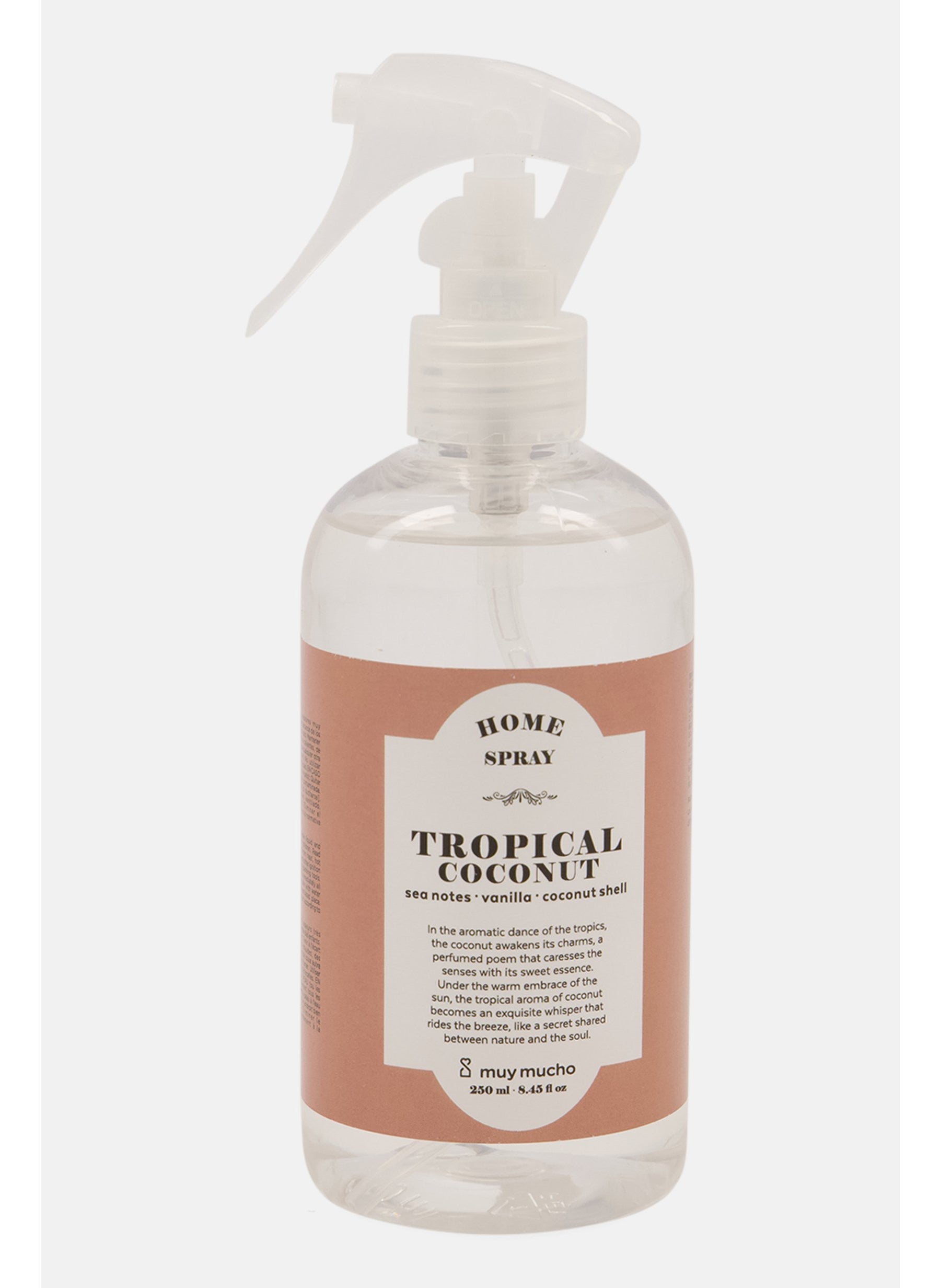 Tropical Coconut Home Spray 250 ml, Dark Peach/Transparent