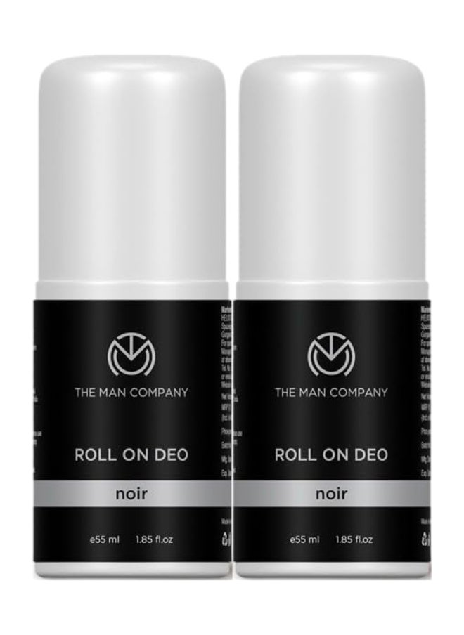 Deodrant Roll On For Men - Noir, Prevents Bacteria - 55Ml