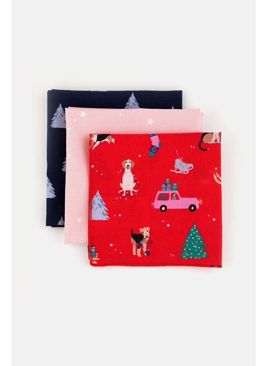 Fabric Wrapping Paper, Red and Navy