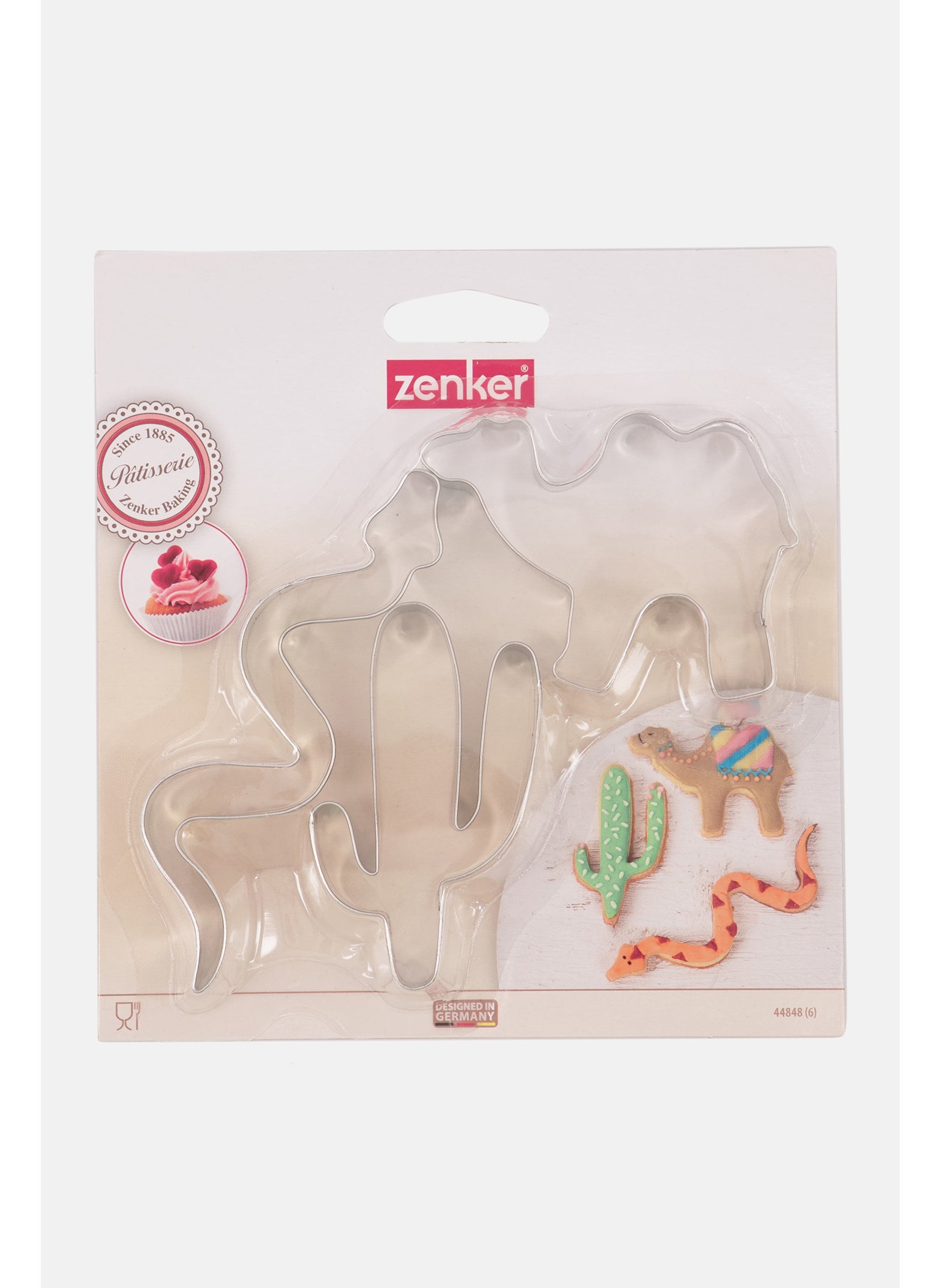 3 Pcs Happy Baking Desert Cookie Cutter, Silver