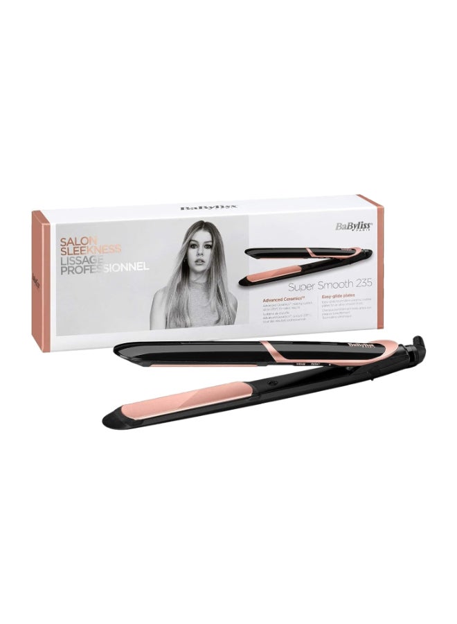 Shimmer Hair Straightener Fast Heat-up With Tourmaline-ceramic Coated Plates 6 Digital Heat Settings 140øC - 235øC Ionic Frizz Control And Auto Shut Off Black