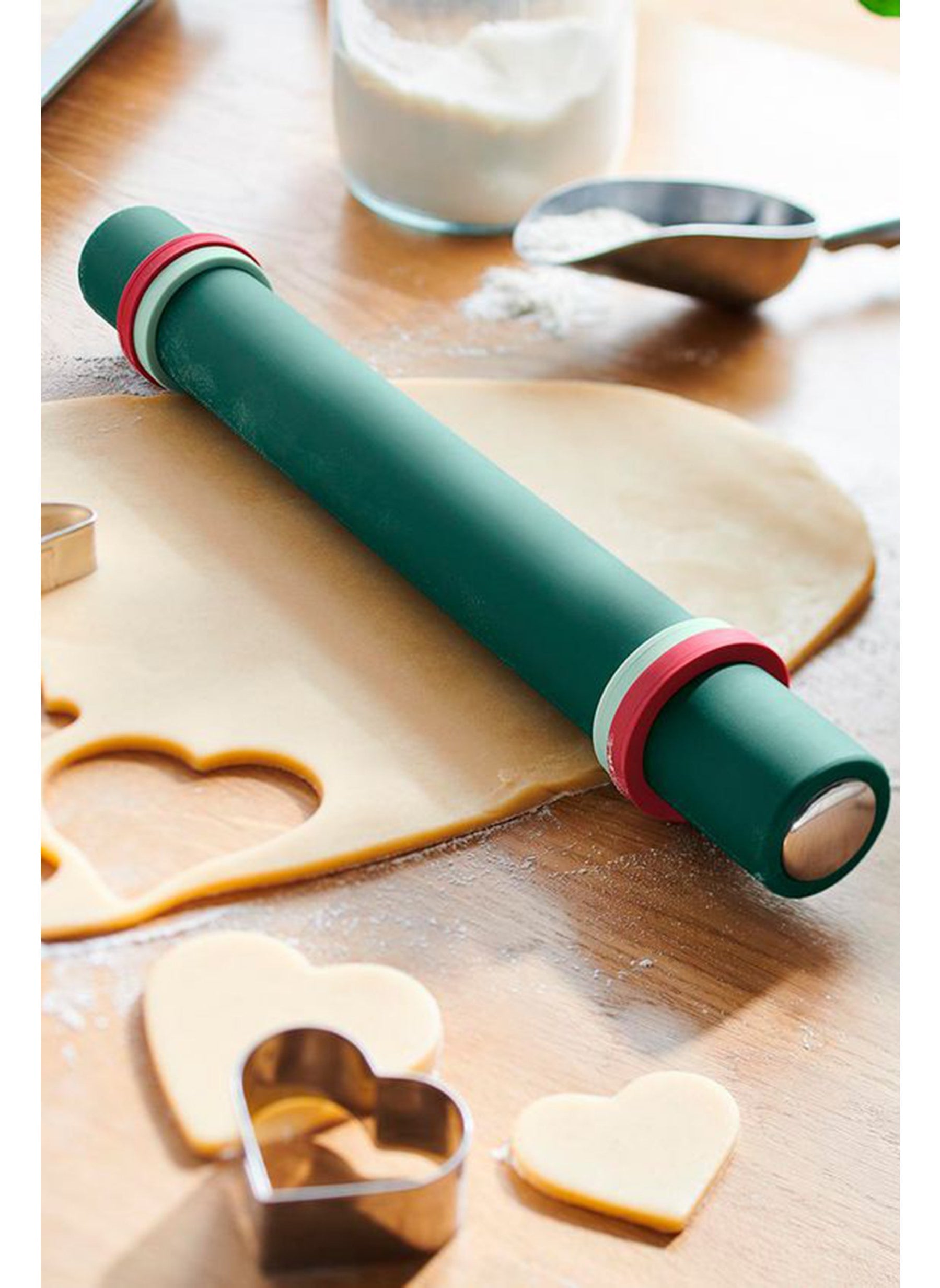 Silicone Rolling Pin 36 cm, Green