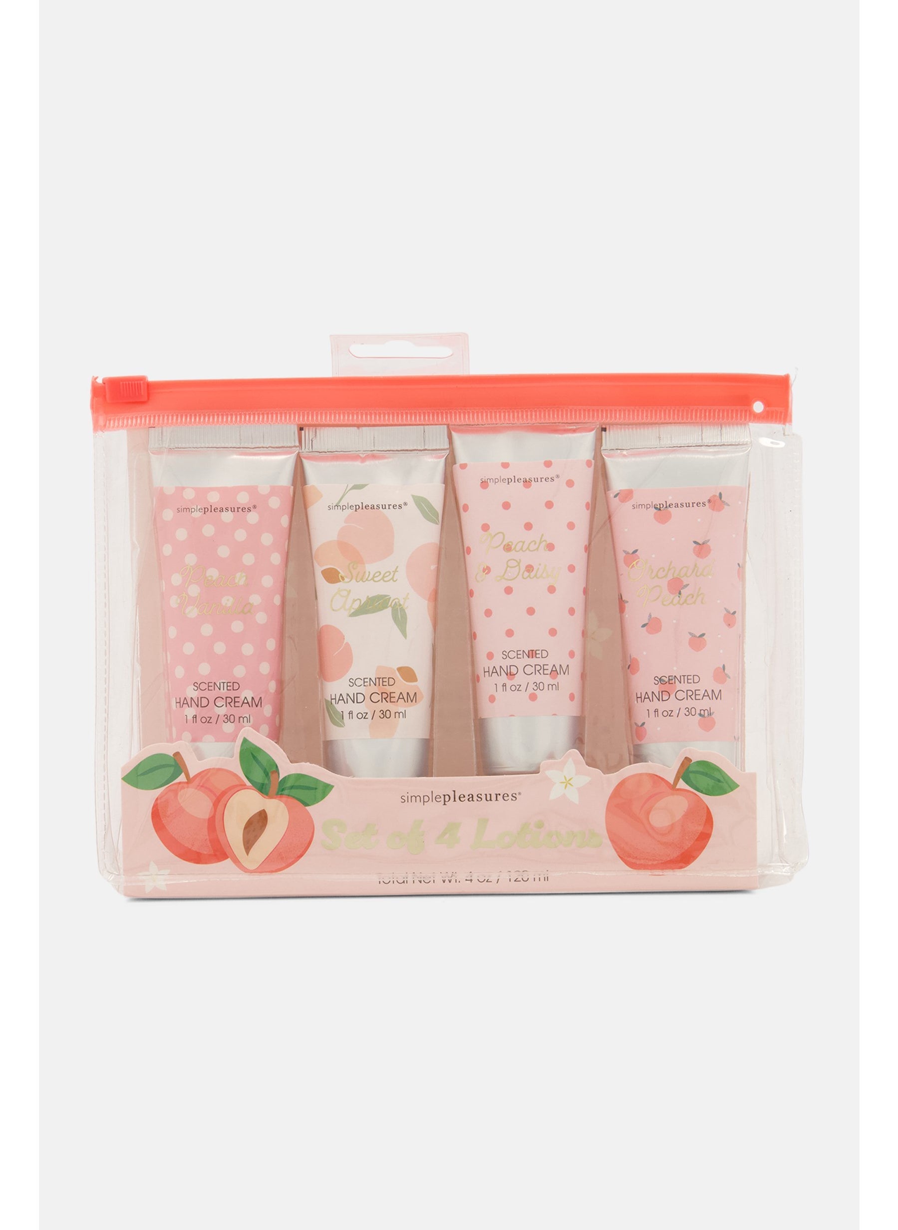 4 Pieces Lotion Set, Peach