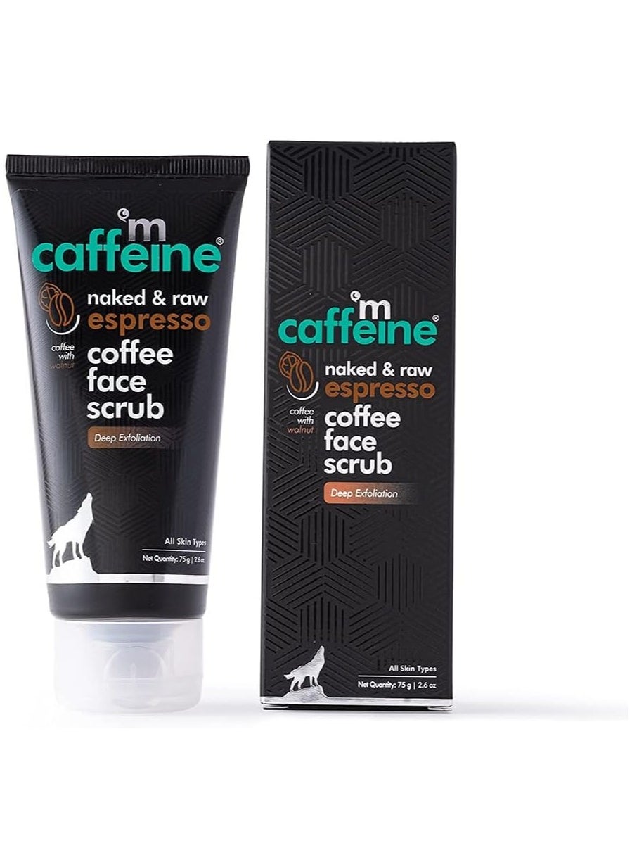 mCaffeine Naked & Raw Espresso Coffee Face Scrub, 75