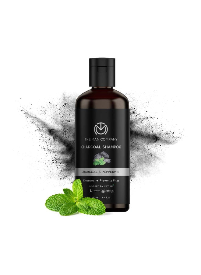 Charcoal Shampoo For Oily Scalp To Eliminate Dandruff Healthy And Shiny Hair - 250Ml