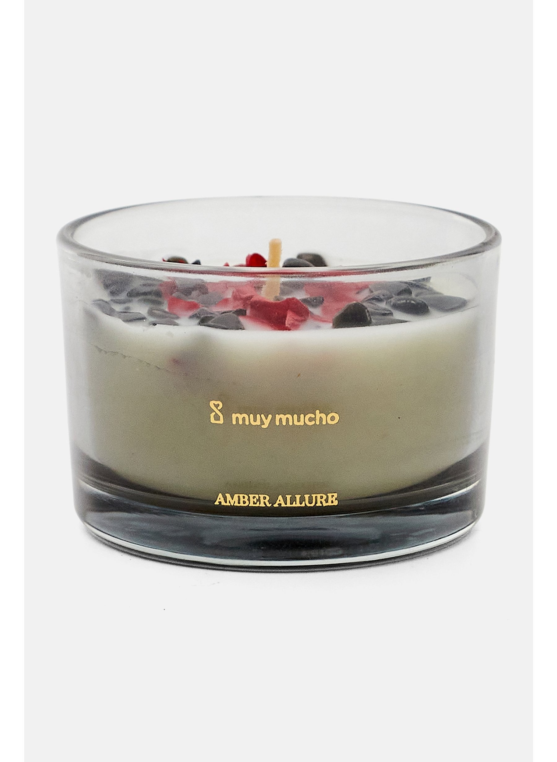 Amber Allure Scented Candle, Off White