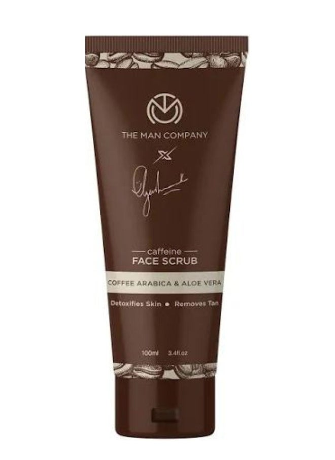 Caffeine Face Scrub With Coffee Arabica Aloe Vera Vitamin E For Glowing Skin Tan Removal Blackheads Remover Removes Dead Skin All Skin Types 100gm