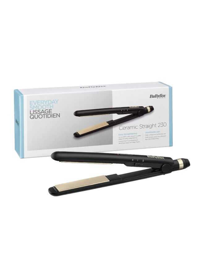 Hair Straightener 25mm Straightening And Multiple Heat Settings Up To 230øc Temperature With Fast Heat-up Time Ready To Use In 30 Seconds With Salon-quality Results Black