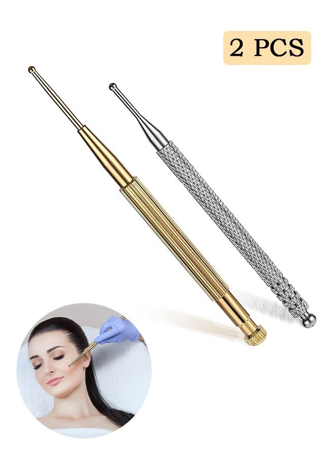 2 Pcs Acupressure Pen, Stainless Steel Manual Acupuncture Pen, Deep Tissue Massage Tool