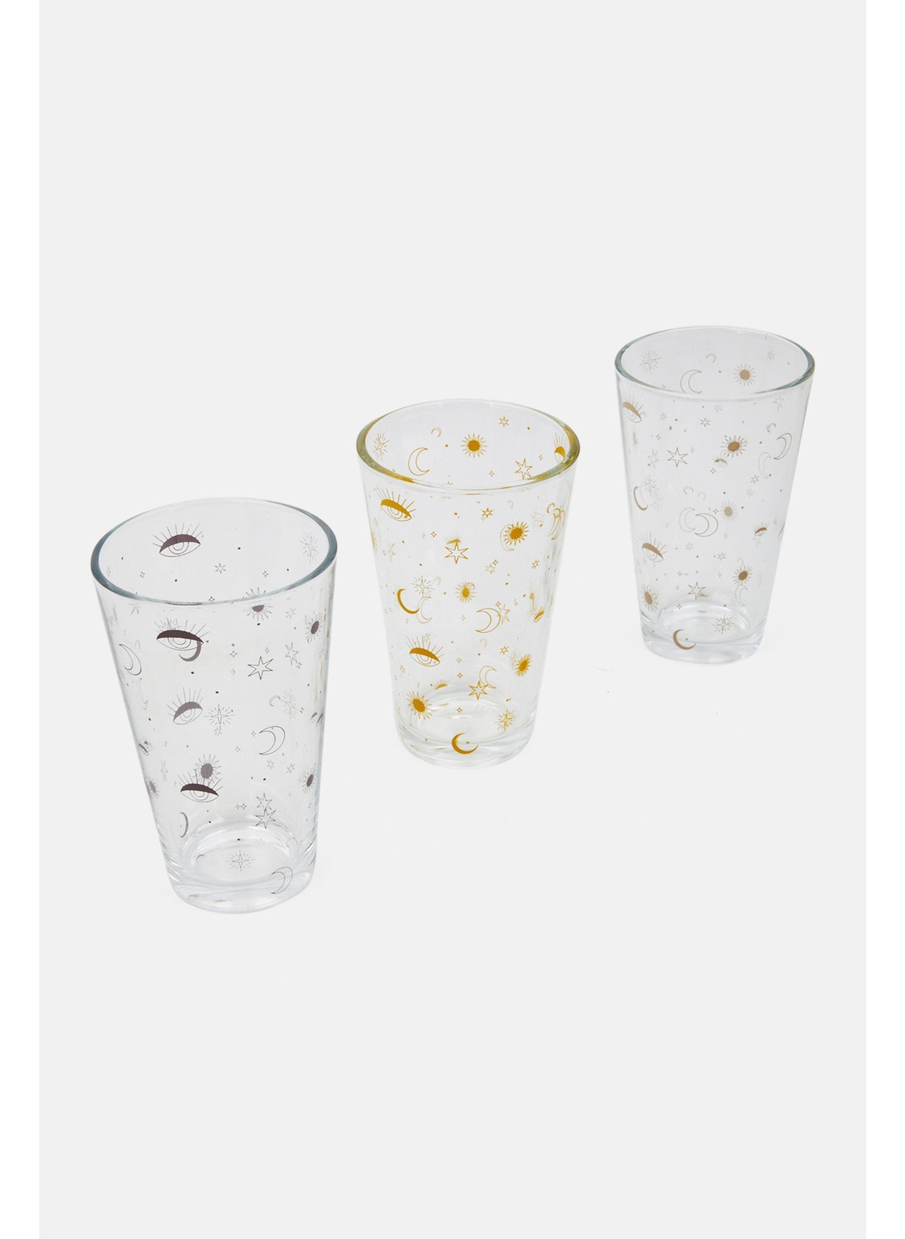 3 Pcs Drinking Glass Set 300ml, Transparent Combo